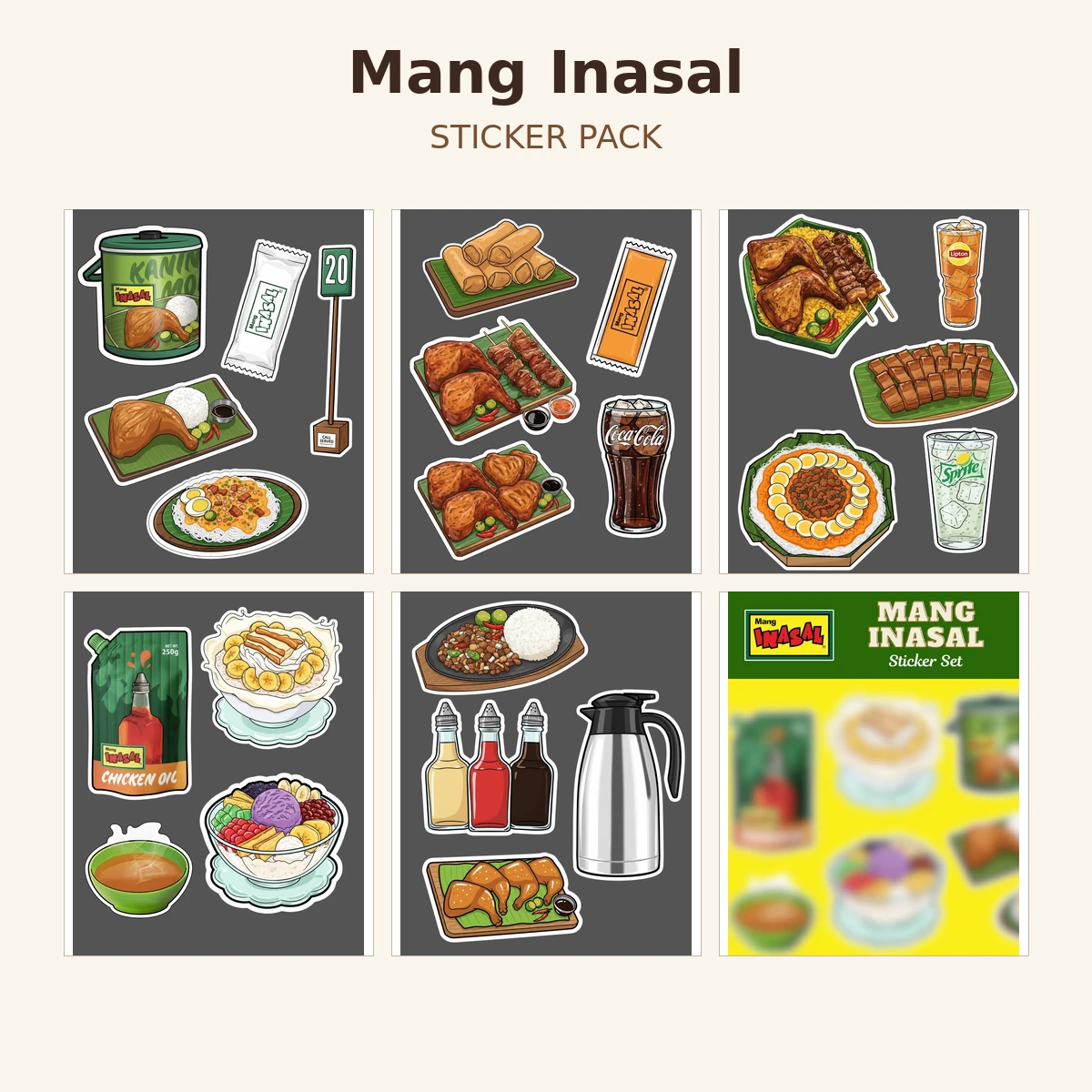Mang Inasal Sticker Pack – 22 Printable PNG Designs
