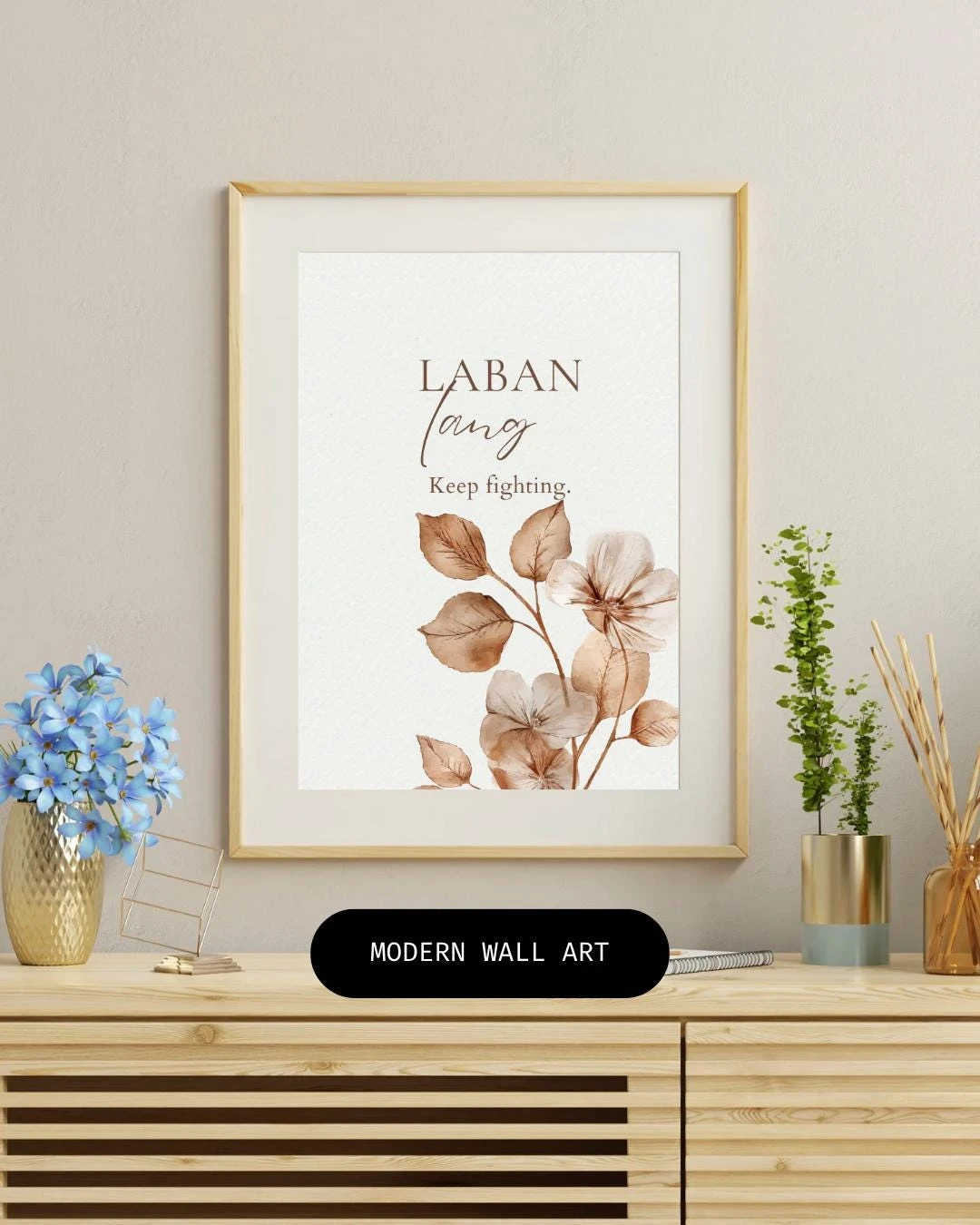 [Digital Download] Laban Lang – Just Keep Fighting | Filipino Quote Wall Art Print — photo 2